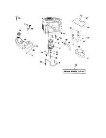 Engine parts for Craftsman Front-Engine Lawn Tractor 917287490 from AppliancePartsPros.com