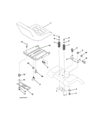 Seat parts for Craftsman Front-Engine Lawn Tractor 917288031 from AppliancePartsPros.com