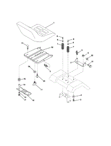 Seat parts for Craftsman Front-Engine Lawn Tractor 917288032 from AppliancePartsPros.com