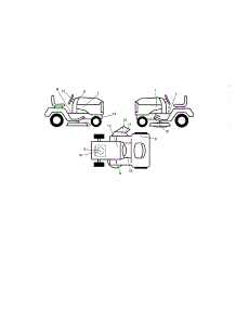 Decals parts for Craftsman Front-Engine Lawn Tractor 917288040 from AppliancePartsPros.com