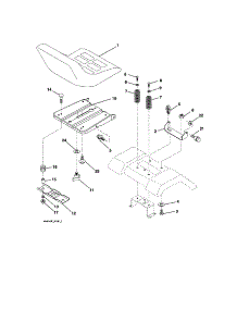 Seat parts for Craftsman Front-Engine Lawn Tractor 917288050 from AppliancePartsPros.com