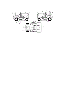 Decals parts for Craftsman Front-Engine Lawn Tractor 917288050 from AppliancePartsPros.com