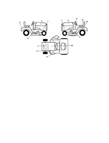 Decals parts for Craftsman Front-Engine Lawn Tractor 917288071 from AppliancePartsPros.com