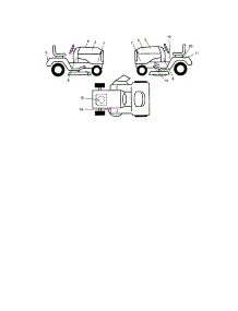 Decals parts for Craftsman Front-Engine Lawn Tractor 917288080 from AppliancePartsPros.com