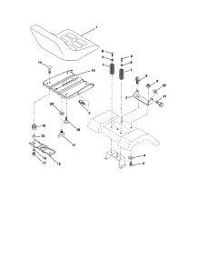 Seat parts for Craftsman Front-Engine Lawn Tractor 917288090 from AppliancePartsPros.com