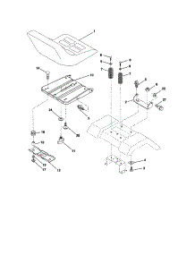 Seat parts for Craftsman Front-Engine Lawn Tractor 917288091 from AppliancePartsPros.com