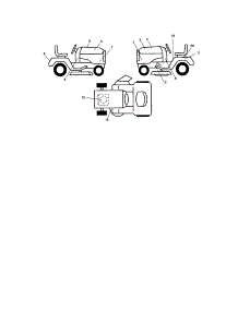 Decals parts for Craftsman Front-Engine Lawn Tractor 917288100 from AppliancePartsPros.com