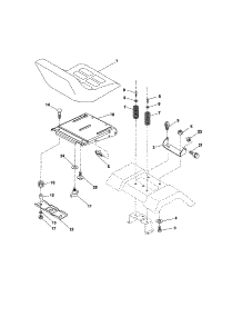 Seat parts for Craftsman Front-Engine Lawn Tractor 917288101 from AppliancePartsPros.com