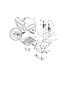 Seat parts for Craftsman Front-Engine Lawn Tractor 917288110 from AppliancePartsPros.com