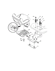 Seat parts for Craftsman Front-Engine Lawn Tractor 917288111 from AppliancePartsPros.com