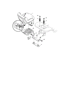 Seat parts for Craftsman Front-Engine Lawn Tractor 917288120 from AppliancePartsPros.com
