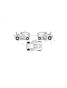 Decals parts for Craftsman Front-Engine Lawn Tractor 917288120 from AppliancePartsPros.com