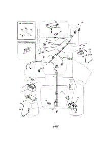 Electrical parts for Craftsman Front-Engine Lawn Tractor 917288121 from AppliancePartsPros.com