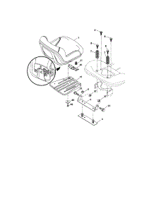 Seat parts for Craftsman Front-Engine Lawn Tractor 917288122 from AppliancePartsPros.com