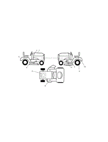 Decals parts for Craftsman Front-Engine Lawn Tractor 917288122 from AppliancePartsPros.com