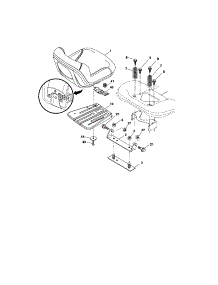 Seat parts for Craftsman Front-Engine Lawn Tractor 917288132 from AppliancePartsPros.com