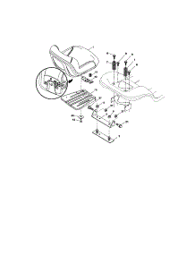 Seat parts for Craftsman Front-Engine Lawn Tractor 917288140 from AppliancePartsPros.com