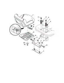Seat parts for Craftsman Front-Engine Lawn Tractor 917288141 from AppliancePartsPros.com