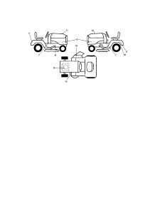 Decals parts for Craftsman Front-Engine Lawn Tractor 917288141 from AppliancePartsPros.com