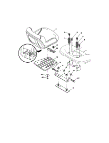 Seat parts for Craftsman Front-Engine Lawn Tractor 917288142 from AppliancePartsPros.com