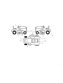 Decals parts for Craftsman Front-Engine Lawn Tractor 917288150 from AppliancePartsPros.com