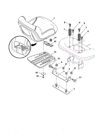 Seat parts for Craftsman Front-Engine Lawn Tractor 917288160 from AppliancePartsPros.com