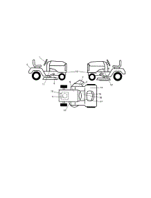 Decals parts for Craftsman Front-Engine Lawn Tractor 917288160 from AppliancePartsPros.com
