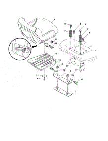 Seat parts for Craftsman Front-Engine Lawn Tractor 917288164 from AppliancePartsPros.com