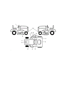 Decals parts for Craftsman Front-Engine Lawn Tractor 917288172 from AppliancePartsPros.com