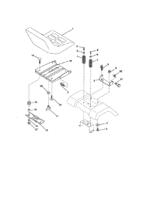 Seat Assembly parts for Craftsman Front-Engine Lawn Tractor 917288190 from AppliancePartsPros.com