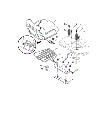 Seat parts for Craftsman Front-Engine Lawn Tractor 917288210 from AppliancePartsPros.com