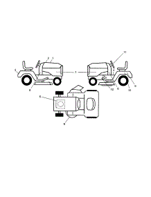 Decals parts for Craftsman Front-Engine Lawn Tractor 917288210 from AppliancePartsPros.com