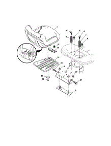 Seat parts for Craftsman Front-Engine Lawn Tractor 917288230 from AppliancePartsPros.com