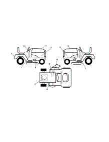 Decals parts for Craftsman Front-Engine Lawn Tractor 917288251 from AppliancePartsPros.com