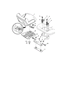 Seat parts for Craftsman Front-Engine Lawn Tractor 917288252 from AppliancePartsPros.com