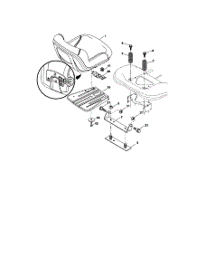 Seat parts for Craftsman Front-Engine Lawn Tractor 917288270 from AppliancePartsPros.com