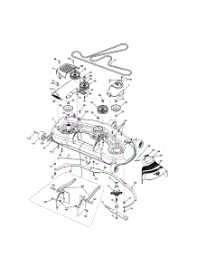 Mower Deck parts for Craftsman Front-Engine Lawn Tractor 917288320 from AppliancePartsPros.com