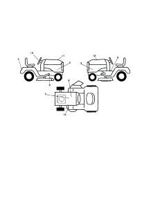 Decals parts for Craftsman Front-Engine Lawn Tractor 917288341 from AppliancePartsPros.com