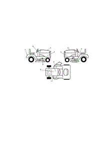 Decals parts for Craftsman Front-Engine Lawn Tractor 917288342 from AppliancePartsPros.com