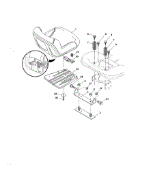 Seat parts for Craftsman Front-Engine Lawn Tractor 917288420 from AppliancePartsPros.com