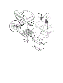 Seat parts for Craftsman Front-Engine Lawn Tractor 917288461 from AppliancePartsPros.com