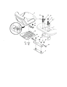Seat parts for Craftsman Front-Engine Lawn Tractor 917288524 from AppliancePartsPros.com