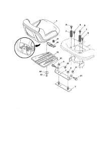 Seat parts for Craftsman Front-Engine Lawn Tractor 917288570 from AppliancePartsPros.com