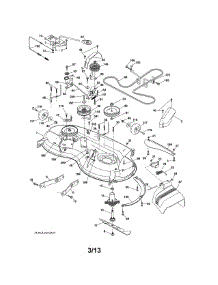 Mower Deck parts for Craftsman Front-Engine Lawn Tractor 917288572 from AppliancePartsPros.com