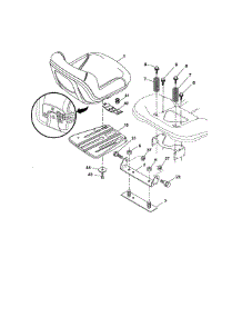 Seat parts for Craftsman Front-Engine Lawn Tractor 917288582 from AppliancePartsPros.com