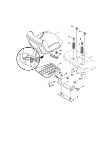 Seat parts for Craftsman Front-Engine Lawn Tractor 917288610 from AppliancePartsPros.com
