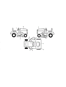Decals parts for Craftsman Front-Engine Lawn Tractor 917288610 from AppliancePartsPros.com