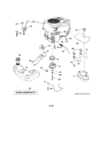 Engine parts for Craftsman Front-Engine Lawn Tractor 917288613 from AppliancePartsPros.com