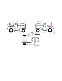 Decals parts for Craftsman Front-Engine Lawn Tractor 917288622 from AppliancePartsPros.com