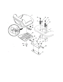 Seat parts for Craftsman Front-Engine Lawn Tractor 917288623 from AppliancePartsPros.com
